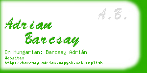 adrian barcsay business card